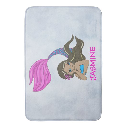 Mermaid Design Badematte (Vorderseite Vertikal)