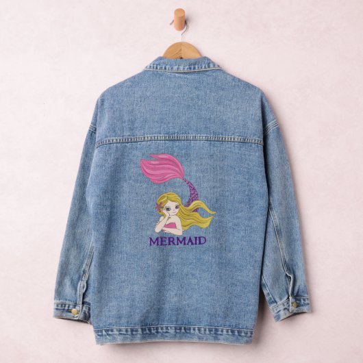 Mermaid Design Denim Jacket Jeansjacke (Hangar)