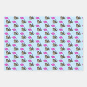 Mermaid Design Wrapping Paper Set Geschenkpapier Set (Vorderseite)