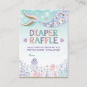 Mermaid Diaper Raffle Baby Girl Beach Sea Begleitkarte (Vorderseite)