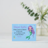 Mermaid Diaper Raffles Tickets (Stehend Vorderseite)