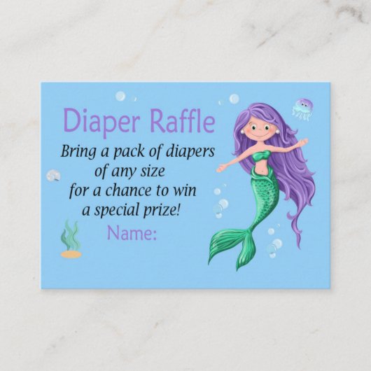Mermaid Diaper Raffles Tickets (Vorderseite)