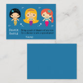 Mermaid Diaper Raffles Tickets (Vorne/Hinten)