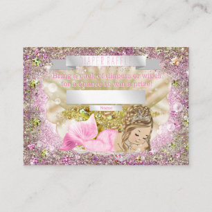 Mermaid Diaper Raffles Tickets Begleitkarte