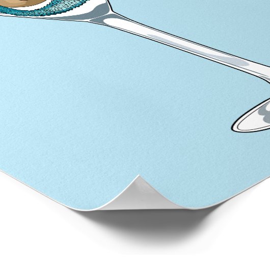 Mermaid Dirty Martini Art Print Poster (Ecke)