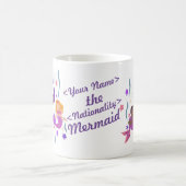 Mermaid Diversity Personalisierte Mug + Nationalit Kaffeetasse (Mittel)