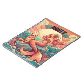 Mermaid Dog Lover Notebook Personalisiert Journal Notizblock (Linke Seite)