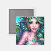 Mermaid Doll Magnet (Vorderseite/Rückseite)