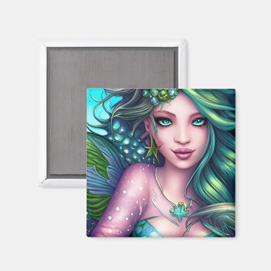 Mermaid Doll Magnet (Vorderseite/Rückseite)