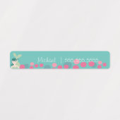 Mermaid Dot School Lunch Name Number Labels Etiketten (Design 1)