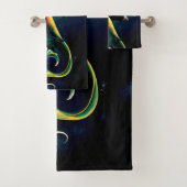 Mermaid Dragon Fantasy Blue Badhandtuch Set (Insitu)