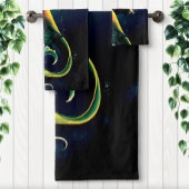 Mermaid Dragon Fantasy Blue Badhandtuch Set