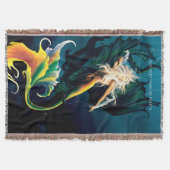 Mermaid Dragon Fantasy Blue Decke (Vorderseite)