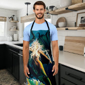 Mermaid Dragon Fantasy Blue Schürze