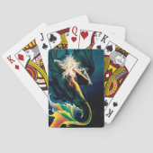 Mermaid Dragon Fantasy Blue Spielkarten (Rückseite)