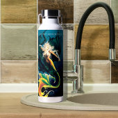 Mermaid Dragon Fantasy Blue Trinkflasche