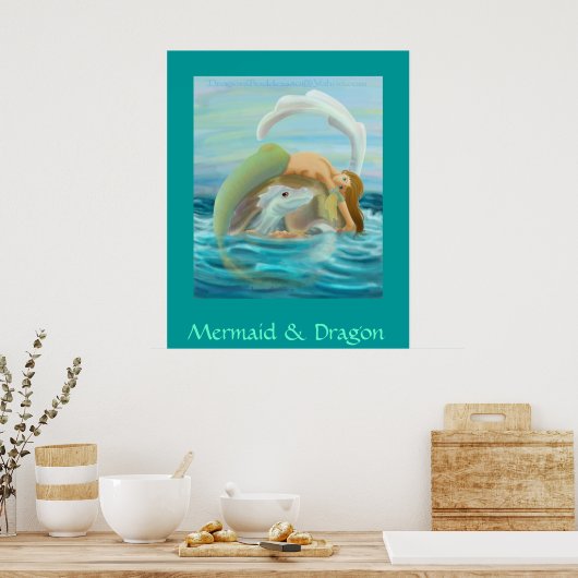 Mermaid & Dragon Poster (Küche)