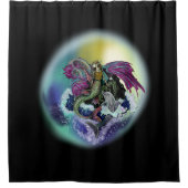 Mermaid, Dragon und Dolphin Duschvorhang (Vorderseite)
