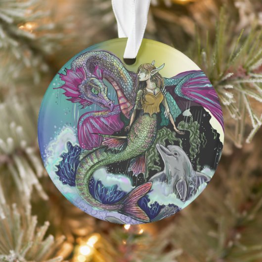Mermaid, Dragon und Dolphin Ornament (Baum)