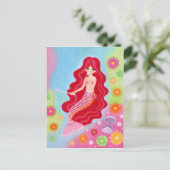 Mermaid Dream Malerei Postkarte (Stehend Vorderseite)