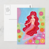 Mermaid Dream Malerei Postkarte (Vorne/Hinten)