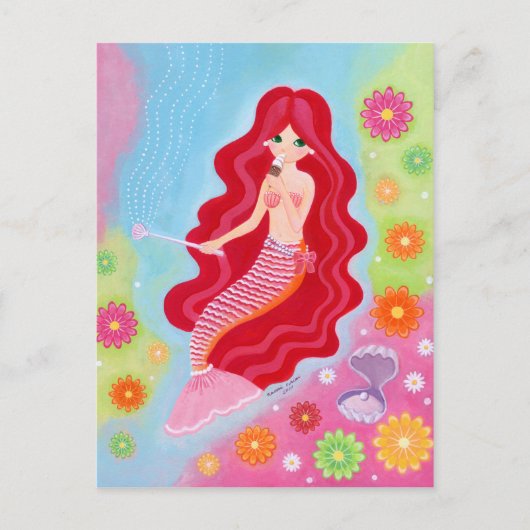 Mermaid Dream Malerei Postkarte (Vorderseite)