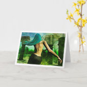 Mermaid Dreaming Karte (Gelbe Blume)