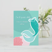 Mermaid dreams birthday invitation einladung (Stehend Vorderseite)
