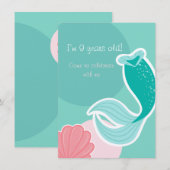 Mermaid dreams birthday invitation einladung (Vorne/Hinten)