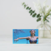 Mermaid Dreams Business Card Visitenkarte (Stehend Vorderseite)
