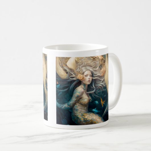 Mermaid Dreams Classic Tasse, 11 oz Kaffeetasse (VorderseiteRechts)