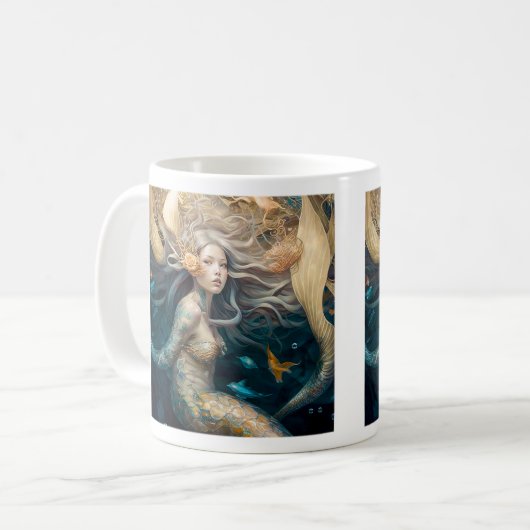 Mermaid Dreams Classic Tasse, 11 oz Kaffeetasse (Vorderseite Links)