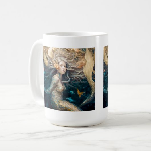 Mermaid Dreams Classic Tasse, 15 oz Kaffeetasse (Vorderseite Links)