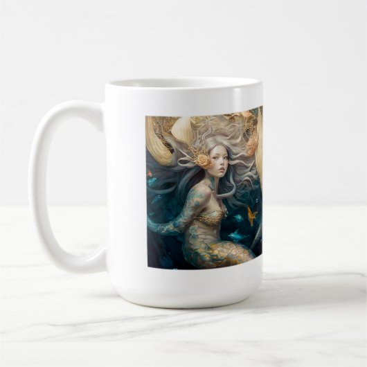 Mermaid Dreams Classic Tasse, 15 oz Kaffeetasse (Links)