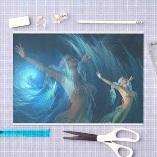 Mermaid Dreams Decoupage Tissue Paper Seidenpapier (Handwerk)