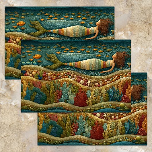MERMAID DREAMS DECOUPAGE TISSUPAPIER SEIDENPAPIER