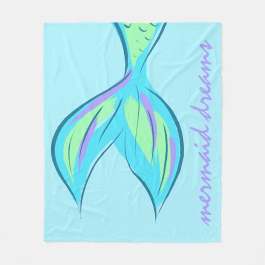 Mermaid Dreams Fleece Blanket (Vorderseite)