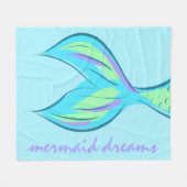 Mermaid Dreams Fleece Blanket (Vorderseite (Horizontal))