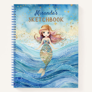 Mermaid Dreams for girls Sketchbook Notizblock