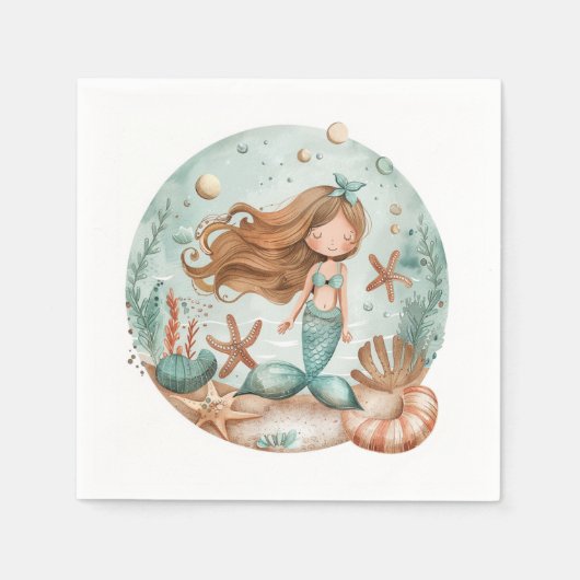 Mermaid Dreams Kids Serviette (Vorderseite)