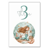 Mermaid Dreams Kids Tischnummer (Vorderseite)