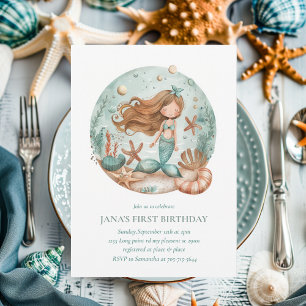 Mermaid Dreams Kinder  Einladung