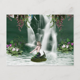 Mermaid Dusche Postkarte