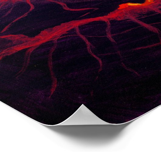 Mermaid Eclipse gothse moon fantasy Art Print Poster (Ecke)