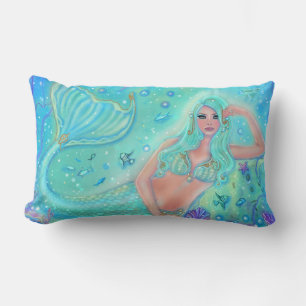 Mermaid "Eira" von Renee Lavoie Accent Pillow Lendenkissen