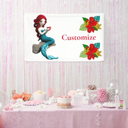 Mermaid entspannen mit Getränkedosen Thunder_Cove Banner (Party)