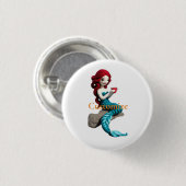 Mermaid entspannen mit Getränkedosen Thunder_Cove Button (Vorne & Hinten)