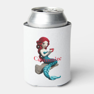 Mermaid entspannen mit Getränkedosen Thunder_Cove Dosenkühler