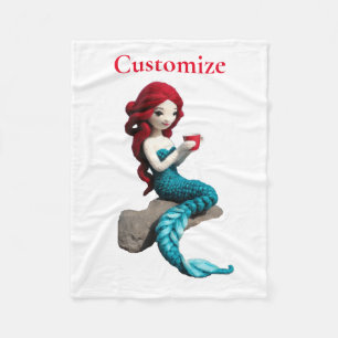 Mermaid entspannen mit Getränkedosen Thunder_Cove Fleecedecke
