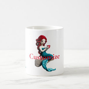 Mermaid entspannen mit Getränkedosen Thunder_Cove Kaffeetasse